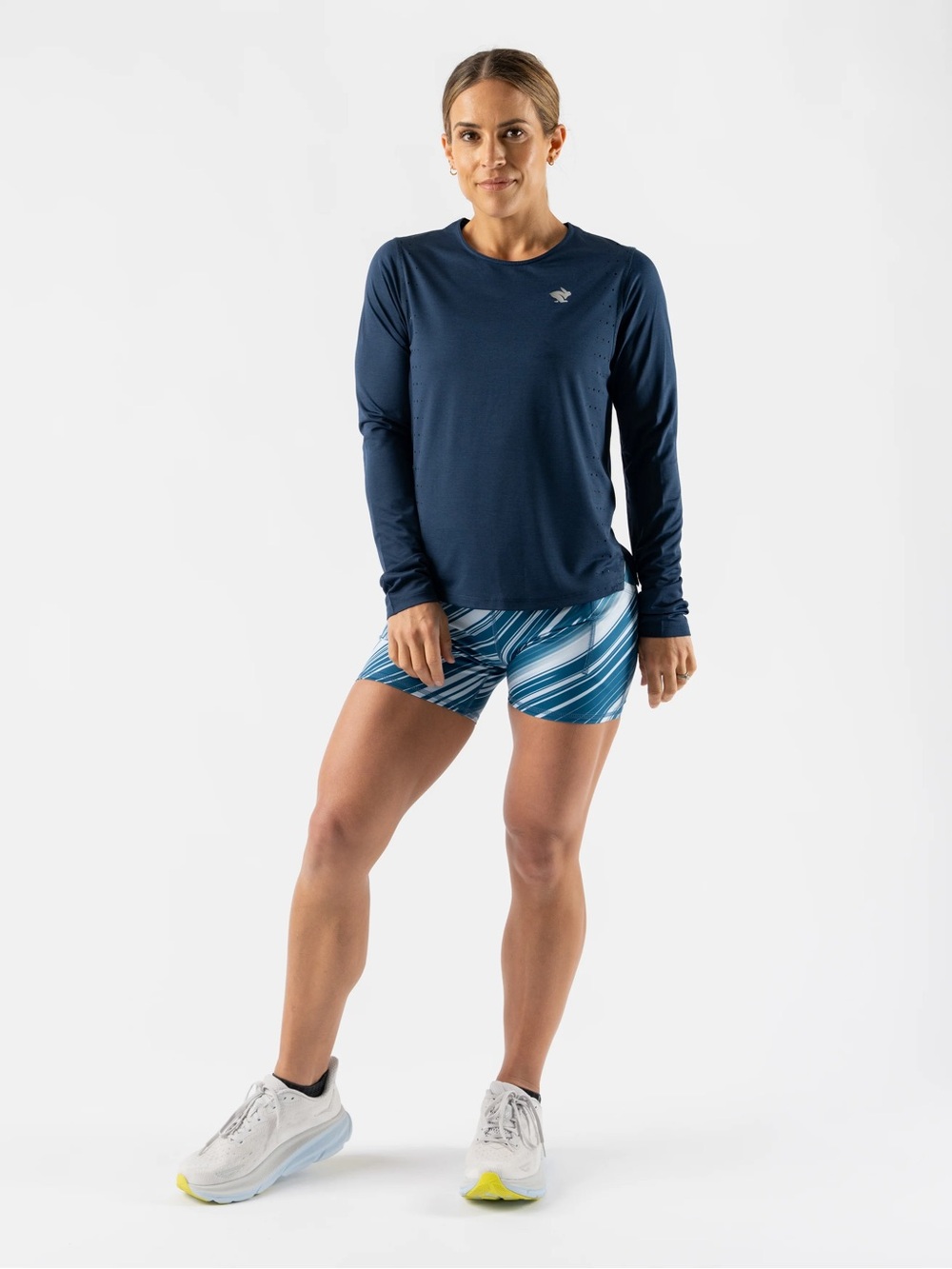 Rabbit Race Pace Tee LS - Dress Blue
